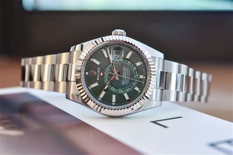 sky-dweller rolex green|rolex sky dweller price used.